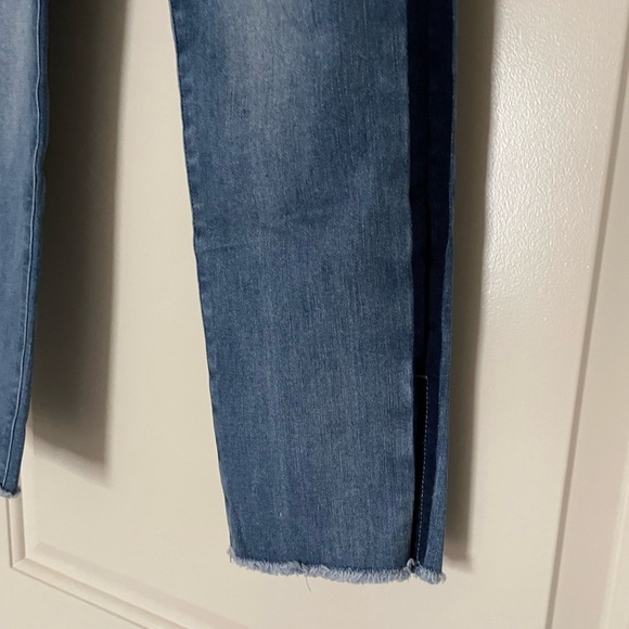 Flying monkey side striped blue ankle skinny jeans size 27 - Picture 4 of 9